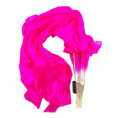 150cm Long Silk Veil Fan With LED Light Bamboo Silk Fan Practice and Stage Performance Dance Costumes Belly Dance Accessories - SS69