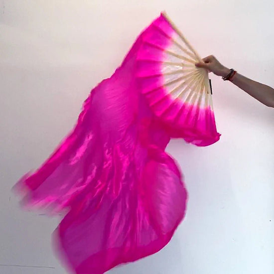 150cm Long Silk Veil Fan With LED Light Bamboo Silk Fan Practice and Stage Performance Dance Costumes Belly Dance Accessories - SS69