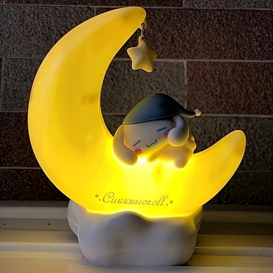 [Kuromi Cinnamonroll Moon LED Light] Sanrio Kuromi 3D Cartoon Ornament LED Light - Cinnamonroll Moon Kawaii Cute Beauty Bedroom Night Light Bedside Decor Lamp Gifts SS69 23.69 Yellow