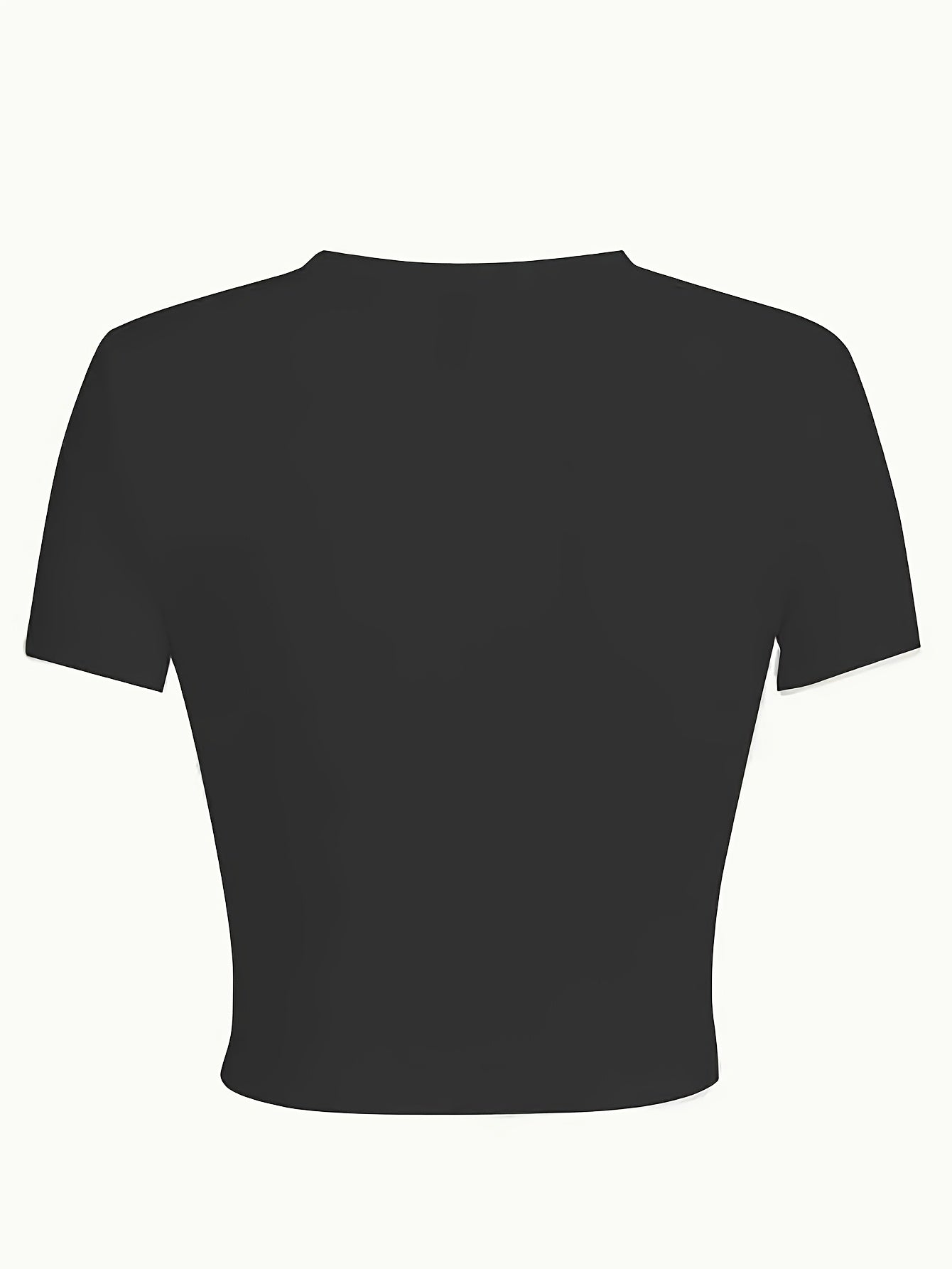 [Graphic Print Crew Neck Tee] Graphic Print Crew Neck T-shirt, Y2K Short Sleeve Top for Spring & Summer, Women's Clothing SS69