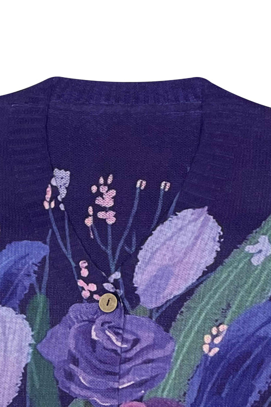 Plus Size - Plus Size - Plus Size - Plus Size - Plus Size, Women'S Elegant V-Neck Cardigan with Vibrant Floral Print - Button-Up Sweater for Fall/Winter, Long Sleeve, All-Over Pattern, Cozy Fall Wear | Vibrant Floral Print |