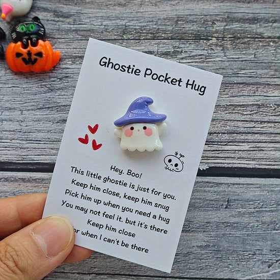 40pcs Halloween Cards with Pocket Hug - Cute Ghosts, Bats, Pumpkins - Spooky Cute Party Decorations, Birthday & Wedding Greeting Cards - Includes Hug Pocket for Easy Storage - Perfect for Halloween Party Favors, Gifts for Fam SS69