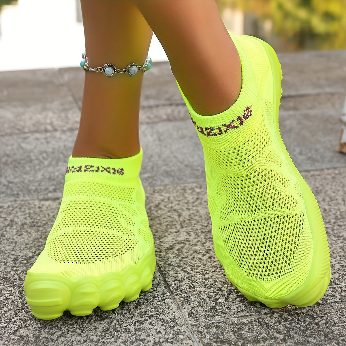 Women'S Breathable Mesh Slip-On Beach Shoes - Lightweight Indoor/Outdoor Walking Shoes with Rubber Sole for Hiking, Running & Gym - Summer Casual Sneakers, Hiking Shoes, Running Footwear, Slipon Design, Flexible Footwear SS69