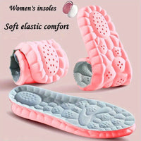 1pair Women'S Comfort Insoles, Soft Elastic Breathable Inserts, Customizable Size for Sports & Casual Shoes, Sweat-Absorbent, Pink - Available In Sizes 35-45 (9-10.63 Inches) SS69