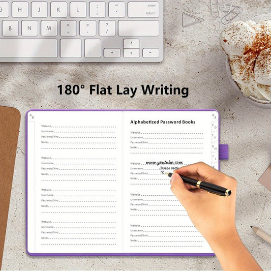 [Secure Password Book] Hardcover Password Book With Alphabetical Tabs | Password Keeper Notebooks For Seniors, Internet Password Logbook Journal, Address Organizer For Computer & Website Logins, Pocket Size SS69