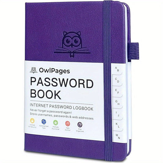 [Secure Password Book] Hardcover Password Book With Alphabetical Tabs | Password Keeper Notebooks For Seniors, Internet Password Logbook Journal, Address Organizer For Computer & Website Logins, Pocket Size SS69