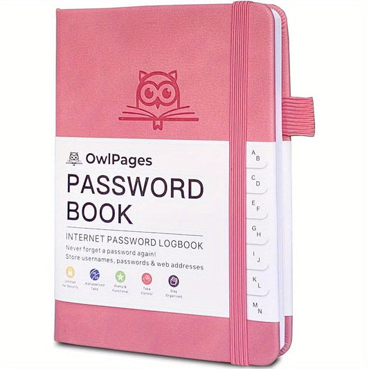 [Secure Password Book] Hardcover Password Book With Alphabetical Tabs | Password Keeper Notebooks For Seniors, Internet Password Logbook Journal, Address Organizer For Computer & Website Logins, Pocket Size SS69