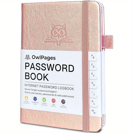 [Secure Password Book] Hardcover Password Book With Alphabetical Tabs | Password Keeper Notebooks For Seniors, Internet Password Logbook Journal, Address Organizer For Computer & Website Logins, Pocket Size SS69 8.69 Rose Color
