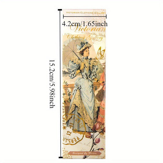 30PCS Exquisite Victorian Style Paper Bookmarks Set - Durable, Easy-to-Use, and Attractive Page Markers for Reading, Featuring Vintage Fashion Inspired Design, Perfect for Back-to-School Gifts, Teacher Appreciation, and Book SS69