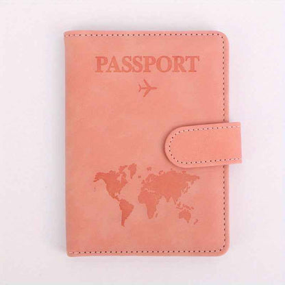 1Pc Anti Theft Travel Passport Card Bag, Multifunctional Passport Protection Cover, Multi Card Passport Clip, PU Leather Wallet