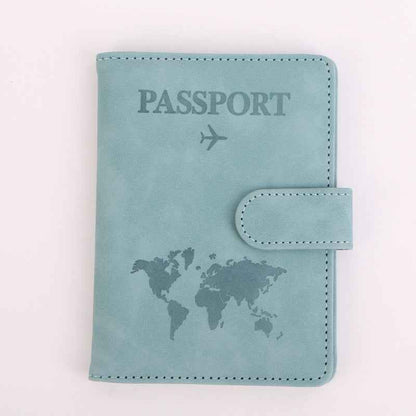 1Pc Anti Theft Travel Passport Card Bag, Multifunctional Passport Protection Cover, Multi Card Passport Clip, PU Leather Wallet