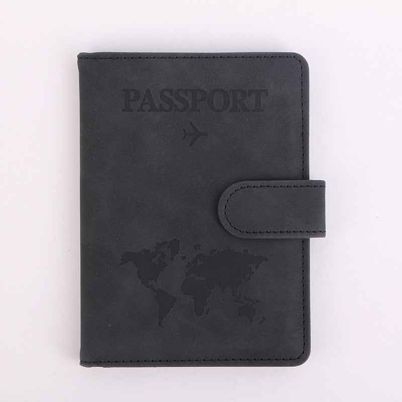 1Pc Anti Theft Travel Passport Card Bag, Multifunctional Passport Protection Cover, Multi Card Passport Clip, PU Leather Wallet