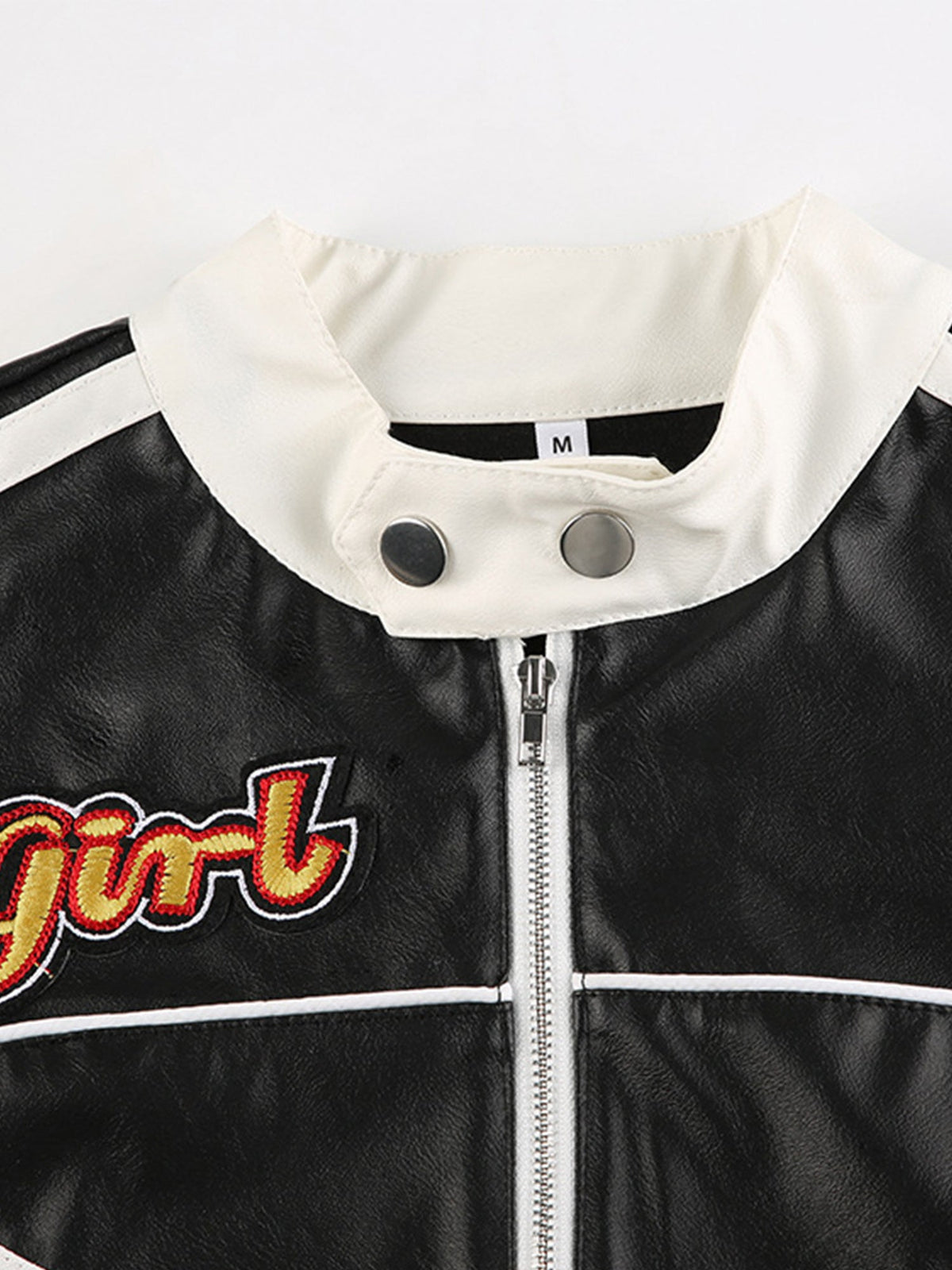 Y2K Gothic PU Jackets - High Waisted, Punk Patchwork, Streetwear Crop Coats for Fashion SS69