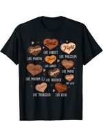 Black History Month Dream Like Martin African Leader Hearts T-Shirt Cotton Fun Design DIYMen's Soft Summer and winter breathable comfortable casual sports Halloween and Christmas gifts SS69