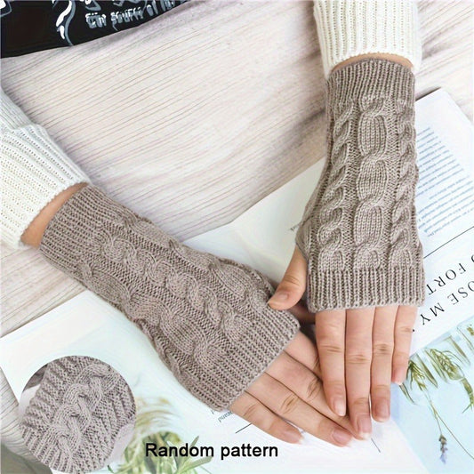 [Cozy Comfort] Women'S White Half-Finger Gloves - Elastic Fingerless Warmth, Stretchy & Comfortable for Winter Touchscreen Use, Winter Gloves SS69 9.69 Light Grey