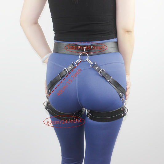 Sexy Pink Lace-Up Corset Belt for Women - Adjustable Straps & Metallic Buckles, Non-Transparent Solid Color Adult Novelty Accessory for BDSM, Roleplay & Themed Events, Themed Event Wear, Elegant Design, Durable Construction SS69