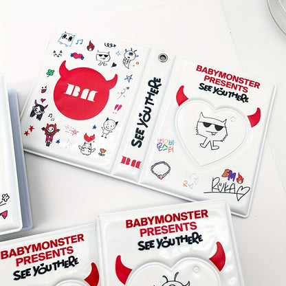 BABYMONSTER K-Pop Photocard Album - Faux Leather, Rectangular Storage for Rami, Ahyeon, Rora, Asa, Rukka, Chiquita, Pharita & More SS69