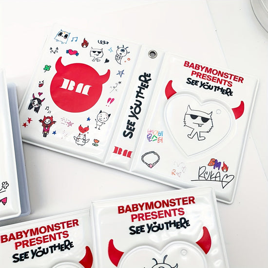 BABYMONSTER K-Pop Photocard Album - Faux Leather, Rectangular Storage for Rami, Ahyeon, Rora, Asa, Rukka, Chiquita, Pharita & More SS69
