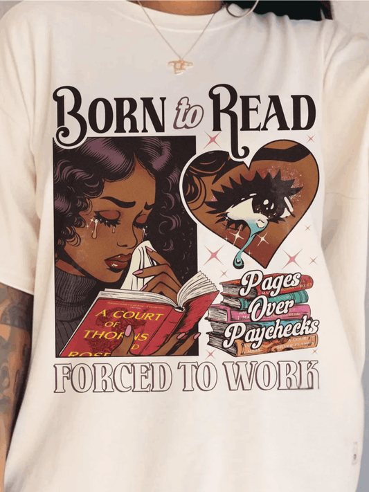Born To Read Bookish T-Shirt Black Girl Reader Shirt,Bookish Gift for Her, Dark Romance, Smut Shirt Gift Booktok Sjm Book Shirt Idea For Book Lover, Family, Friends SS69