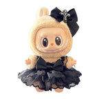 17cm Mini Plush Doll's Clothes Outfit Accessories for Korea Kpop Labubu Dolls Sit Party Overalls Clothing Gift （Only clothes） - SS69