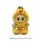 17cm Mini Plush Doll's Clothes Outfit Accessories for Korea Kpop Labubu Dolls Sit Party Overalls Clothing Gift （Only clothes） - SS69