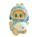 17cm Mini Plush Doll's Clothes Outfit Accessories for Korea Kpop Labubu Dolls Sit Party Overalls Clothing Gift （Only clothes） - SS69