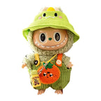 17cm Mini Plush Doll's Clothes Outfit Accessories for Korea Kpop Labubu Dolls Sit Party Overalls Clothing Gift （Only clothes） - SS69