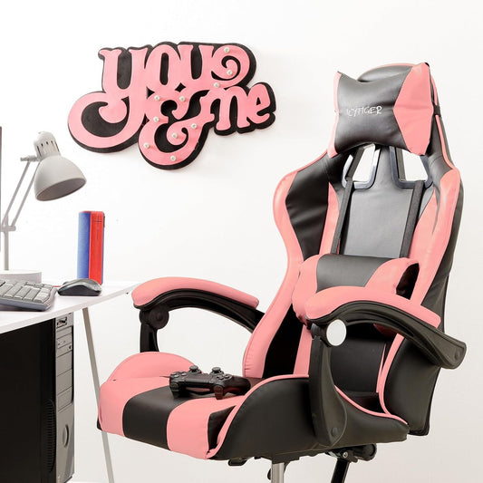 Baroni Home Gaming Chair, Ergonomic Office Chair with Adjustable Backrest, Headrest And Lumbar Support SS69