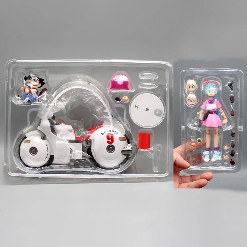 18cm SHF Dragon Ball Figures Bulma's Motorcycle Hoipoi Capsule No. 9 Action Figure PVC Collection Bulma Goku Figurine Model Toys - SS69