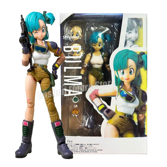 18cm SHF Dragon Ball Figures Bulma's Motorcycle Hoipoi Capsule No. 9 Action Figure PVC Collection Bulma Goku Figurine Model Toys - SS69