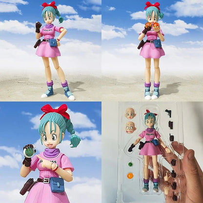 18cm SHF Dragon Ball Figures Bulma's Motorcycle Hoipoi Capsule No. 9 Action Figure PVC Collection Bulma Goku Figurine Model Toys - SS69
