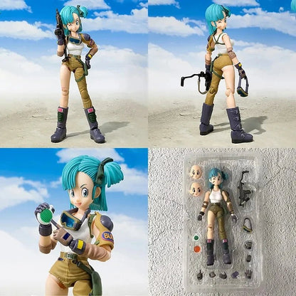 18cm SHF Dragon Ball Figures Bulma's Motorcycle Hoipoi Capsule No. 9 Action Figure PVC Collection Bulma Goku Figurine Model Toys - SS69