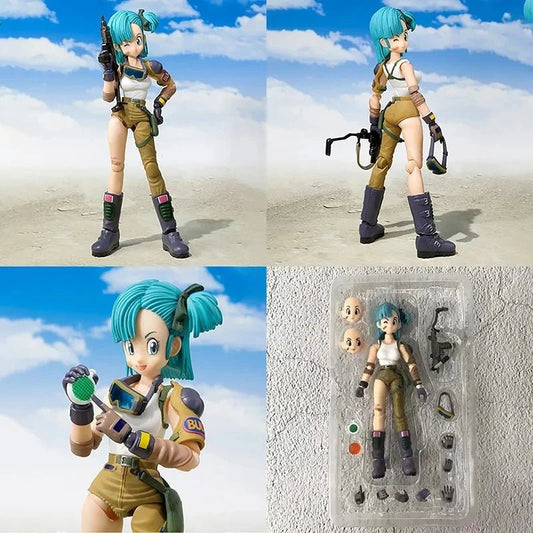 18cm SHF Dragon Ball Figures Bulma's Motorcycle Hoipoi Capsule No. 9 Action Figure PVC Collection Bulma Goku Figurine Model Toys - SS69