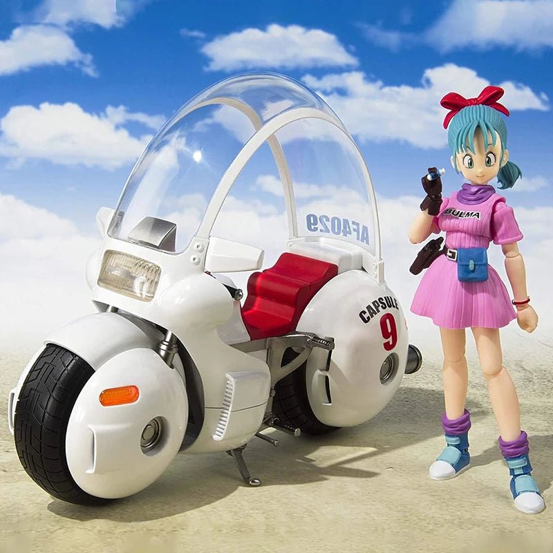 18cm SHF Dragon Ball Figures Bulma's Motorcycle Hoipoi Capsule No. 9 Action Figure PVC Collection Bulma Goku Figurine Model Toys - SS69