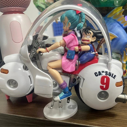 18cm SHF Dragon Ball Figures Bulma's Motorcycle Hoipoi Capsule No. 9 Action Figure PVC Collection Bulma Goku Figurine Model Toys - SS69