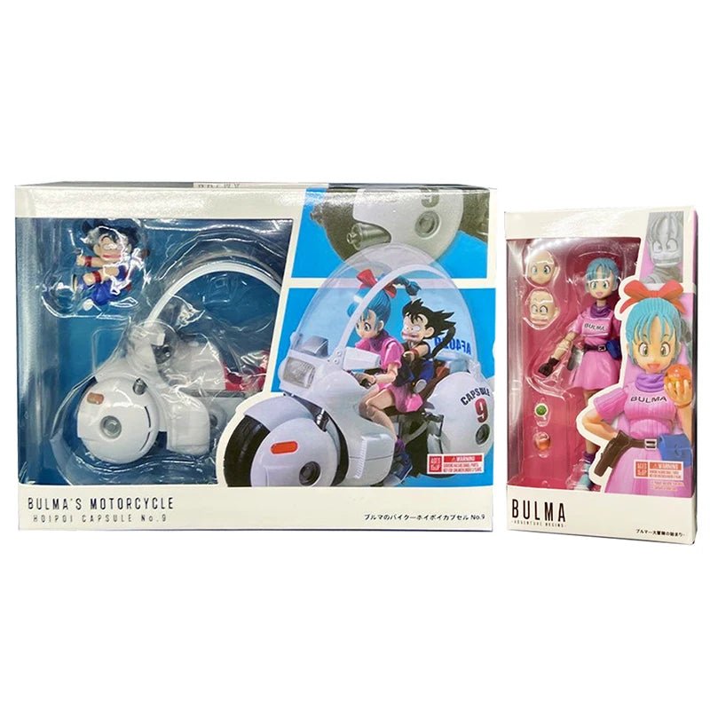 18cm SHF Dragon Ball Figures Bulma's Motorcycle Hoipoi Capsule No. 9 Action Figure PVC Collection Bulma Goku Figurine Model Toys - SS69