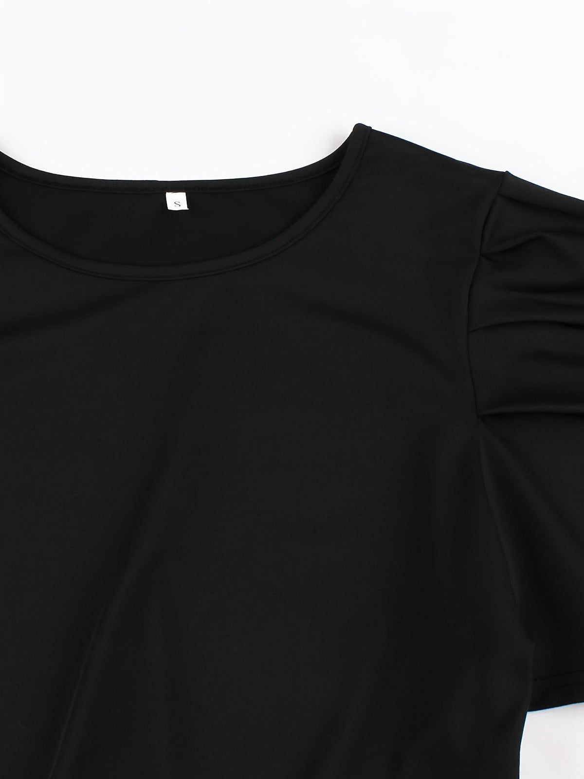 [Vintage Print Midi Dress] Orange Vintage-Inspired Print Midi Dress - Puff Sleeves, Round Neck, Elastic Waist & Belt Detail, Machine Washable Polyester SS69