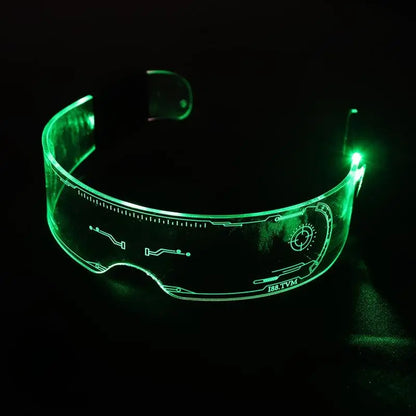1PC LED Glasses Punk Style Light Up Glasses With Fantasy 7 Colors SS69