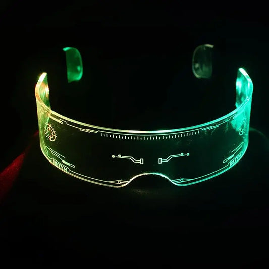 1PC LED Glasses Punk Style Light Up Glasses With Fantasy 7 Colors SS69