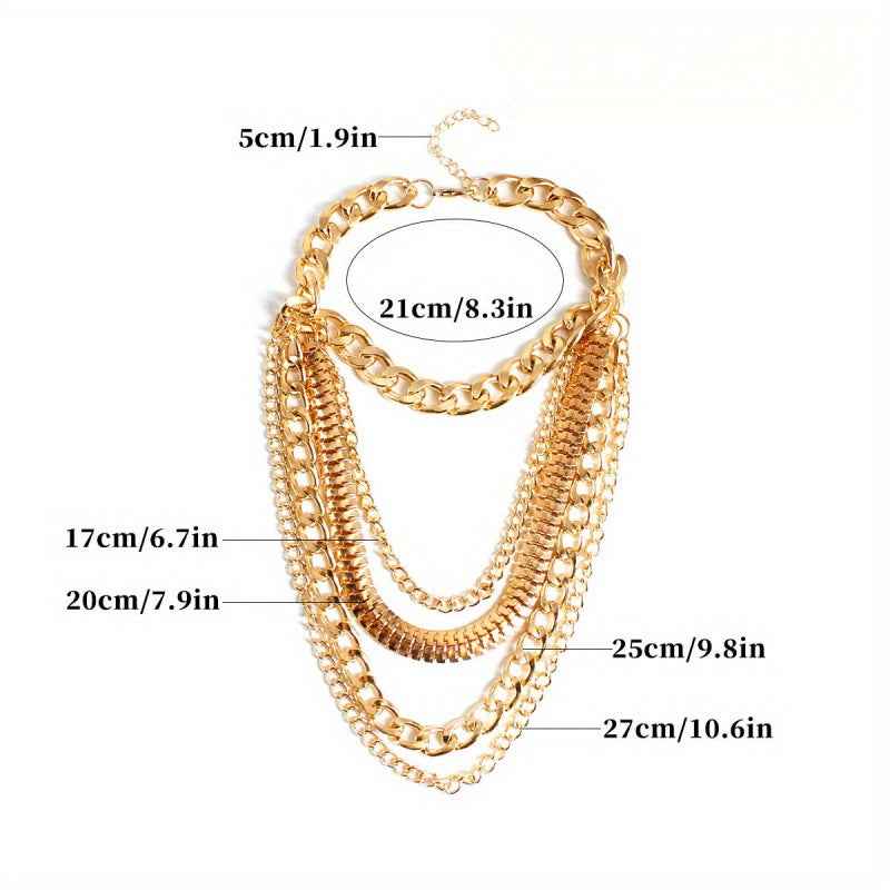 Gothic Punk Platform High Heels with Multi-Layer Chain Tassel Ankle Strap - Black & Chunky Heels, Year-Round Wearable Statement for Parties, Valentine's Day, Everyday (Durable Chain Foot Accessories)