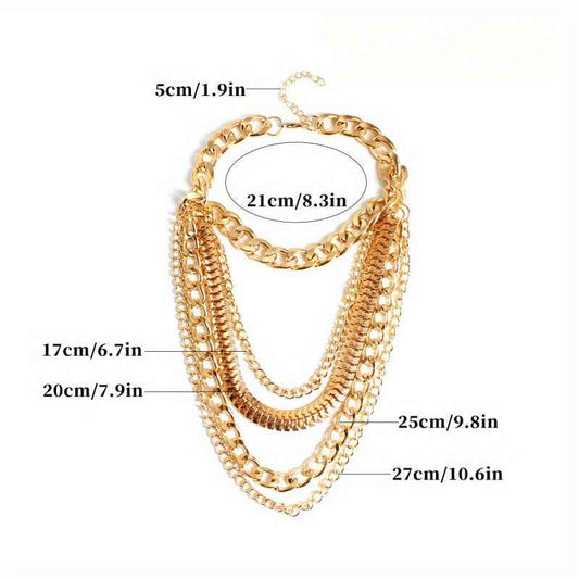 Gothic Punk Platform High Heels with Multi-Layer Chain Tassel Ankle Strap - Black & Chunky Heels, Year-Round Wearable Statement for Parties, Valentine's Day, Everyday (Durable Chain Foot Accessories)