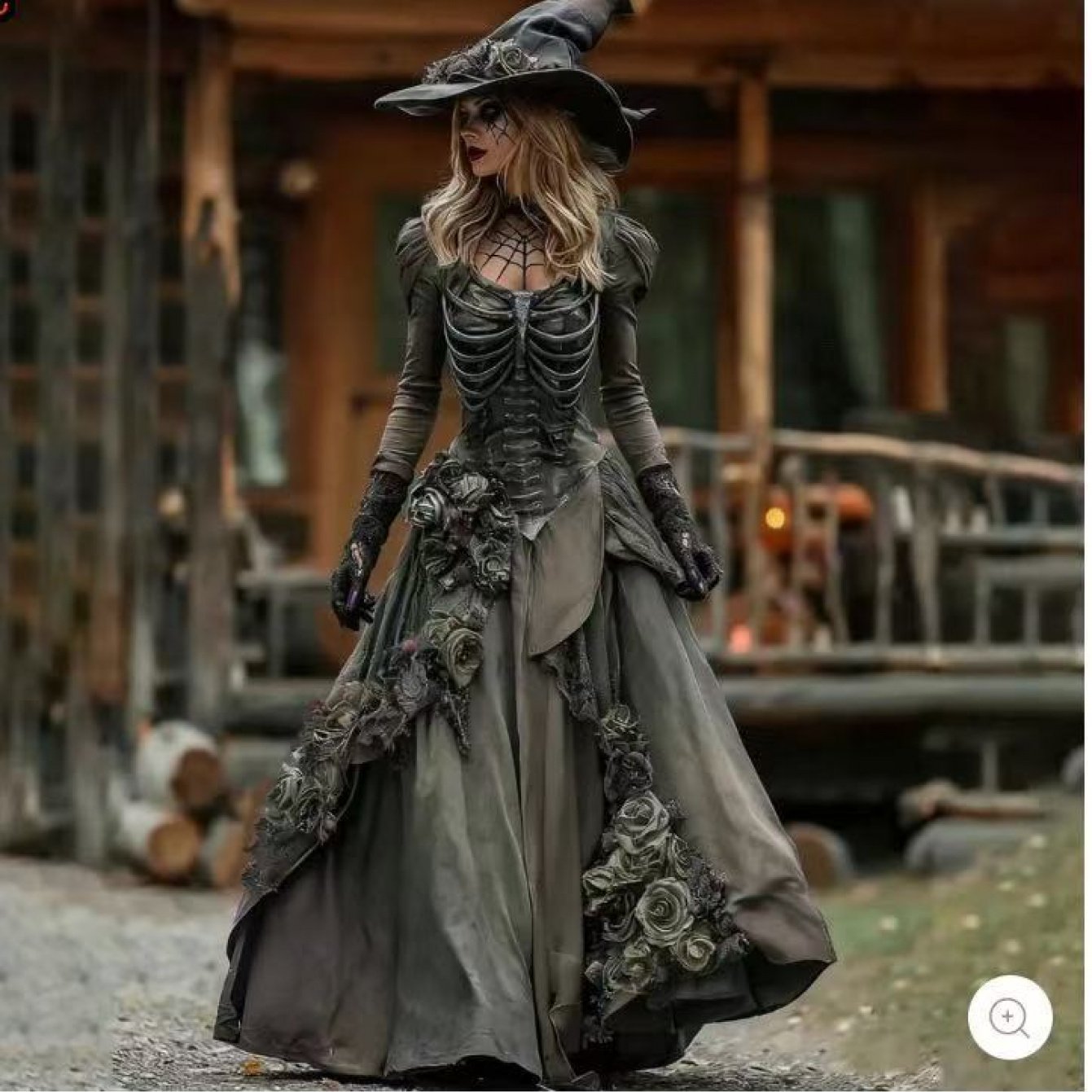 Women'S Elegant Retro Gothic Witch Dress - Long Sleeve Puffed Sleeve with Ruffled Hem & Belted Waist, Machine Washable Purple & Digital Print Halloween Costume Party Outfit, Vintage-Inspired Autumn Dress for Themed Events & C SS69 37.69 Graphite Color / S