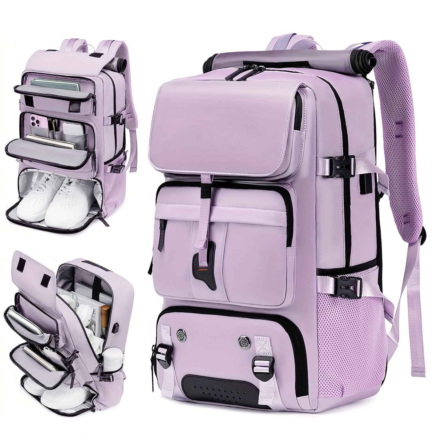 One Large Capacity Laptop Backpack, Designed for Both Men And Women, Featuring a Multifunctional Travel Design with a Compartment for Shoes, Ideal for Business Trips, Travel, College, Holiday Travel, Party Gifts, School Use