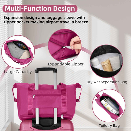 6pcs Women's Expandable Hardside Luggage Set with TSA Lock - Lightweight ABS Suitcase Collection, Spinner Wheel System & Telescopic Handle, Multi-Color Options (Sky / /////) for Carry-On & Checked