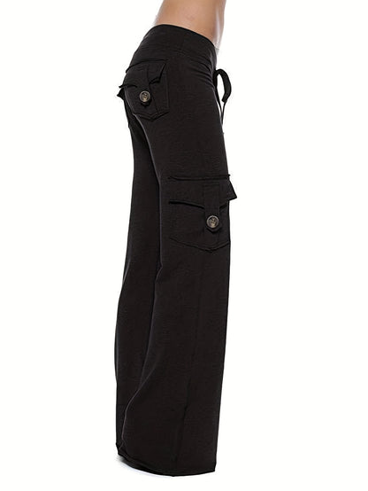 2-Pack Women'S Harem Yoga Pants, Polyester Knit Fabric with Elastane, Solid Color, Pocket Detail, Medium Stretch, Long Length, Sports Style, Breathable Comfort for Spring/Summer/Fall - SS69