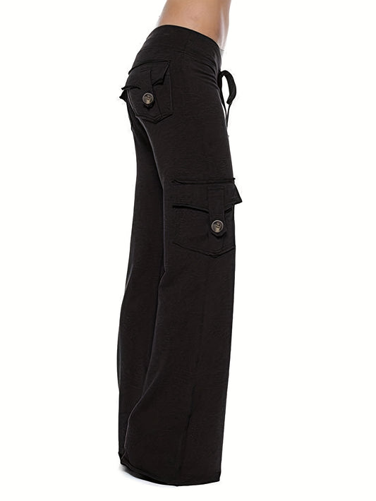 2-Pack Women'S Harem Yoga Pants, Polyester Knit Fabric with Elastane, Solid Color, Pocket Detail, Medium Stretch, Long Length, Sports Style, Breathable Comfort for Spring/Summer/Fall - SS69