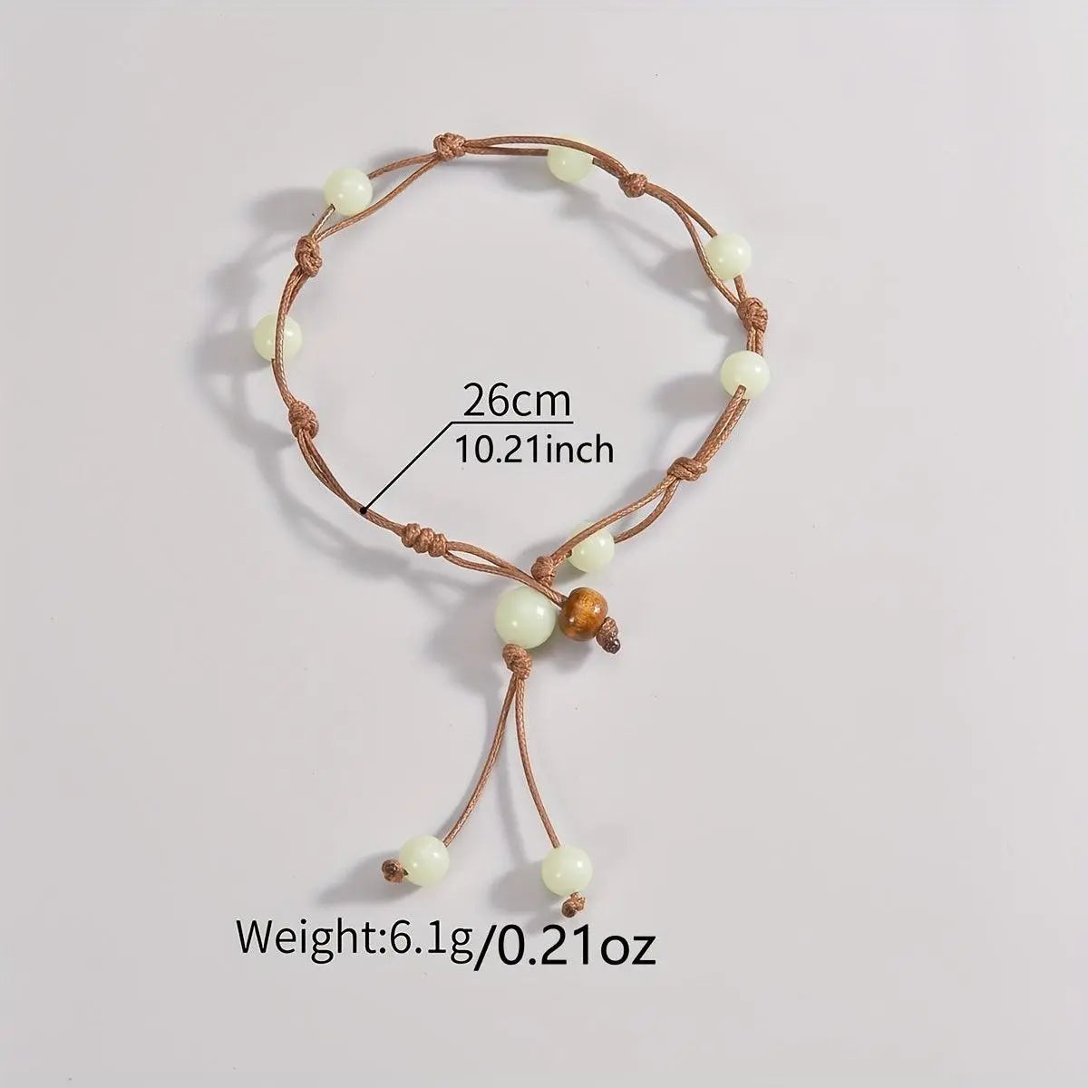 1pc Bohemian Style Retro Glow-in-the-Dark Acrylic Bead Anklet, Fashion Vacation Single Strand Foot Jewelry Gift for Party For Music Festival SS69