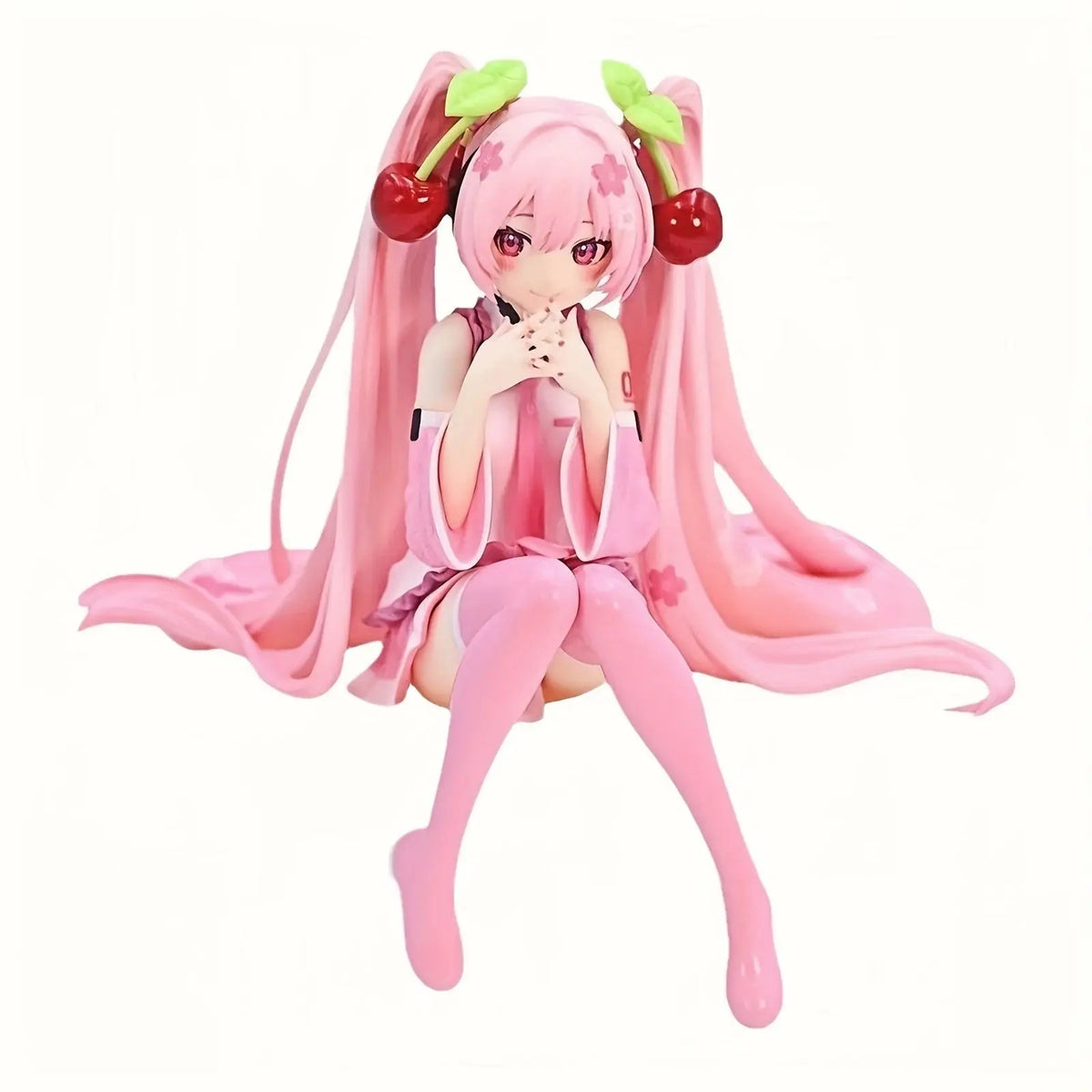 1pc Cute Anime Figures Cake Toppers Pink, Pretty Girl With Cherry Action Figures Girls Model Collection Gifts For Girls And Boys - SS69