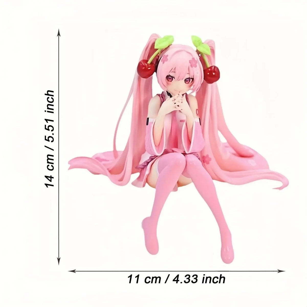 1pc Cute Anime Figures Cake Toppers Pink, Pretty Girl With Cherry Action Figures Girls Model Collection Gifts For Girls And Boys - SS69