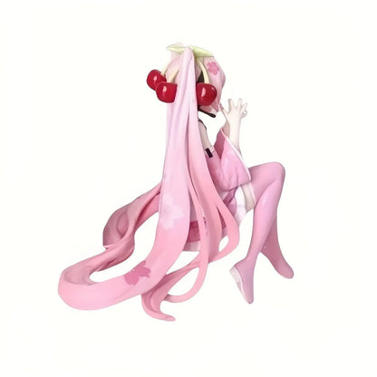 1pc Cute Anime Figures Cake Toppers Pink, Pretty Girl With Cherry Action Figures Girls Model Collection Gifts For Girls And Boys - SS69